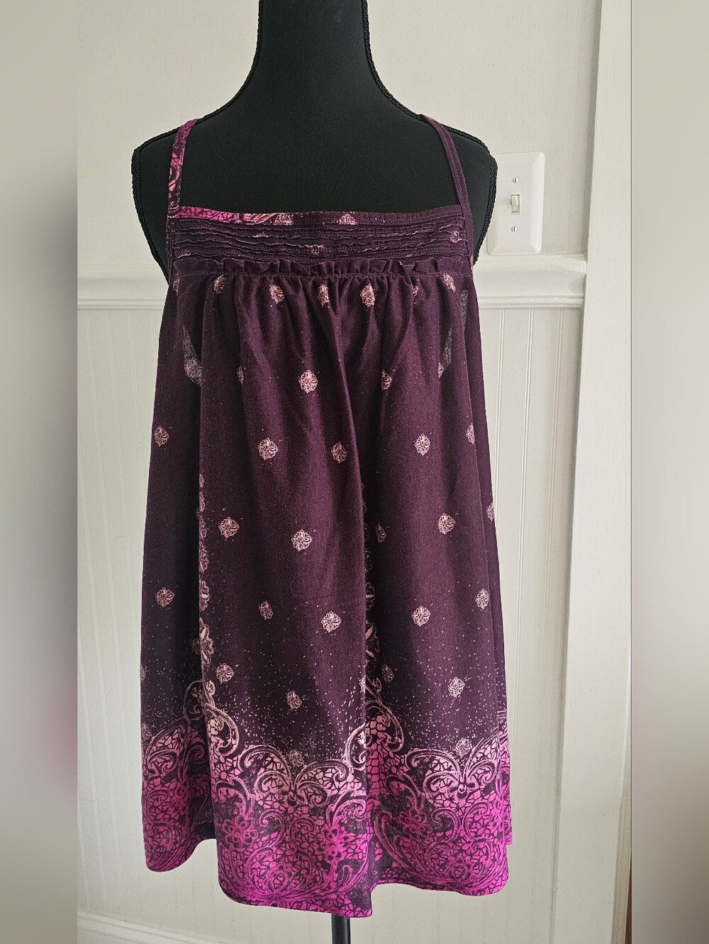 Deep Purple Boho Tank Top 2X
